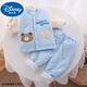 Disney (Disney) Baby Suit Infant Clothes Cotton Autumn Winter Cotton Clothes Set Separate Clothes Pure Cotton Underwear Openable Clothes Baby Cotton Suit (Blue Bear) 90