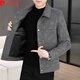 Pierre Cardin Herrenjacke 2025 Frühlings- und Herbst-neue Casual Jacket Herren Trendy Vielseitige Revers Jacke Hemd 826 Grey XL [120-135jin [Jin gleich 0,5 kg]]