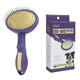 DEATKN Japanese Dog Comb Bichon Frize Special Small Dog Grooming Knot Pulling Fluffy Brush Teddy Comb Hair Remover Thick Needle - Purple Yellow, Needle Comb