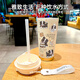 Sanqi Tiger Happy Puppy Thermal Cup Stainless Steel Student Special Coffee Cup Hand-carrying New Men's and Women's Water Cup High-Precision DX1047 Bow Ink Cat with Lanyard Ceramic Inner Bottom