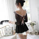 J016 Sexy Underwear Set Erotic Underwear 7500 Neck Decoration Clothes and Stockings Thong Not Included