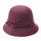Qianzi charming felt hat women's 2025 autumn and winter woolen hat outdoor pure wool spring and autumn basin hat for women, dark khaki color, one size 56-58cm