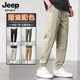 JEEP SPIRIT吉普休闲裤男2025夏季薄款春秋长裤宽松束脚九分工装束脚裤子男 军绿 薄款 XL 【（32-33码）体重130-150斤