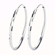 Guanpu Pavilion Fat Donglai's same style pt950 platinum earrings large hoop PT950 large plain hoop for women, simple and exquisite car flower, rhombus 3 cm