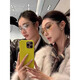 Sisyphus Retro Internet Prominente Europäische und amerikanische Sonnenbrille Frauen High-End-Modetrendy Cool Y2K Metal Oval Sonnenbrille UV Schutz Silber Rahmen Weißes Quecksilber Silber