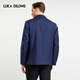 Lucadilong [100% laine importée d'Italie] Veste exécutive du printemps et d'automne masculin Soft and Skin Not-Friendly Jacket Royal Blue M (48)