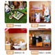 Senebeer Family Forest Family Lighting Villa Big House Girl spielen Haus Simulation Villa Kinder Set Spielzeug beleuchten Villa mit Raum + 11 Möbel 22 Puppen 5 Lichter