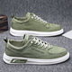 Vieil Pékin Chaussures en tissu Chaussures de planche pour hommes Chaussures pour hommes décontractés résistants aux chaussures de toile de style de style un pied, chaussures plates légères x10 vert 42