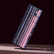 Belly Spirit mk870 purple Qi Donglai side engraving finished wireless mechanical keyboard Via Ling customized kit 87 key game Obsidian + Blackberry side engraving KTT wine red shaft [mahjong sound] single-mode wired version