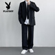 Playboy (PLAYBOY) DK uniform junior high school high school casual suit men's and women's suit college student professional formal wear JK suit class uniform three-piece suit jacket + shirt + trousers + tie XL