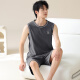 Pajamas Summer Summer de algodón puro Cotton Pure Vest Summer Adolescente de gran tamaño para hombres de ropa casual del hogar Código Código 4xl (recomendado 180-200Jin [Jin equivale a 0.5 kg])