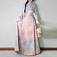 
Fei Liyue [3894 people collect] Han Qingci original flower-wrapped new Chinese style horse-face skirt cross-neck airplane sleeve daily Ming-made Chinese single pink horse-face skirt XL