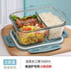 Chuangde heat-resistant glass crisper, microwave lunch box, refrigerator storage lunch bowl lunch box, extra height 3 compartments 1020ml
