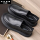 
Philoman 100% top layer cowhide men's shoes leather shoes casual men's soft sole spring and autumn wide foot soft leather men's casual shoes brown-15051 genuine leather four-season shoes 40