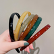Suyi embroidery Korean acrylic 2024 new jelly hairband with teeth plastic anti-slip hair wash face headband hairpin female headwear yellow