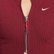 耐克（NIKE）女装2024冬季新款CNY短款修身鱼骨运动开衫HV8459 酒红|HV8459-677 L
