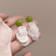 Boucles d'oreilles QBily [4 paires] Boucles d'oreilles à fleurs tressées de dopamine pour les boucles d'oreilles de style de style de vacances pour femmes accessoires d'oreilles dopamine [4 paires]