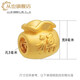 Congye Gold Lucky Bag 999 Pure Gold Transfer Beads Passepartout 3D Hard Gold Beads Fortune Pendant Necklace Accessories Width 6mm Aperture 2.5mm 0.33g