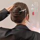Chinese new style bamboo tassel hairpin for women, round hairpin, simple hairpin, temperament, ancient style headwear, silver