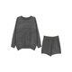 Ono's seven-day spring outfit suit for age-reducing gray complete set of high-end knitted two-piece sweater for women, loose and lazy style for autumn and winter. One size fits all. Clothes length 69, pants length 39, waist 66-75