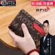 WILLIAMPOLO brand luxury small wallet women's anti-theft brush wallet 2025 new genuine leather fashion anti-lost card bag folding wallet [head layer cowhide-genuine leather]-red-slight feel