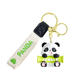 El panda felicitaciones por hacer una fortuna y el llavero de llaves de luces lindo regalo colgante de panda regalo de cumpleaños bamboo bambú de bambú de bambú de panda + paquete de bolsas de tela llavero