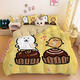 SMVP Uncle Jiyi's cute self-deprecating bear cotton four-piece set of bed sheets and quilt cover student dormitory three-piece bedding set self-deprecating bear No. 9 983JT 1.8 bed quilt 200*230 sheets 240*260+two
