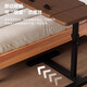 MODX bedside table movable lifting side table sofa bed computer table study table folding desk bedroom small table foldable-upgraded folding desktop walnut color thickened