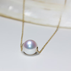 Pu Lian Japan AKOYA natural seawater pearl Passepartout pendant clavicle chain transfer bead necklace 18K gold flawless B chain 18K gold 43\45CM adjustable 9.5-10mm