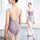 Little Jasmine Dance Art Exam Girls’ suspender gymnastics suit Ballet practice suit Adult high hip body suit Black L