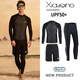 Qiyuemang wetsuit for women long-sleeved split couple trousers quick-drying surfing swimsuit set snorkeling suit jellyfish suit for men black and gray men's three-piece suit (2015) children's contact 4XL