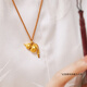 Bijoux Liufu, Fu Man, Héritage familial, Gold, Fu Lu, Money, Fu, Gold Gourd, pendentif en or, corde de cou, prix F63G0046DS, 13.83G (y compris le coût de la main-d'œuvre 1411 yuan) Version agrandie