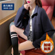 棉致外套春秋款女2025初春新款短款开衫外套显瘦百搭通勤 灰色[春秋-抗起球] 薄款 M [_建议120斤以下]