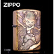 ZIPPO打火机/哪吒2黄铜双面雕刻盔甲紫铜镶嵌DY9902FD