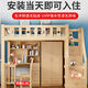 Cama Kuangyi Bed and Desk Combinada Moderna Moderna Camino de escalera Simple Simple Simple Simple Up and Down con escritorio Camino elevado Camera de madera sólida Gabinete de escalera Uniciar Madre Pintor de madera [La escalera está a la derecha] 1350*2000 mm