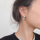 Chaojin zhou samedi Fu Boucles d'oreilles de Pea Pea 2025 Boucles d'oreilles de niche de nouveau style pour femmes Boucles d'oreilles de niche géométrique Jindoudou Boucles d'oreilles en perles 3291