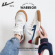 Warrior Shoes Official para hombres Summer Board Board Zapatos Zapatos de lona para hombres Agranables zapatos de deportes informales transpirables Hombres Blanco Gris Blue 42
