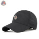 蒙口比邻大头围速干帽子男夏季薄款透气鸭舌帽男士运动棒球帽女防晒遮阳帽 黑色 均码 常规码 （55-59cm）