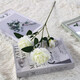 Simulated 3-head foreign peonies wedding flower arrangement rose sea wedding arrangement fake flowers Brazilian roses arranged on the ground silk flowers white