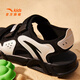 ANTA Children's Sandals Men's Big Children's Shoes Sports Shoes 2025 Summer New Breathable Beach Shoes Open Toe Boys' River Shoes Boys Classic Black/Silver-8 34 Size