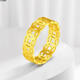 KREY old phoenix gold ring women's pure gold hollow ring wealth rolling copper coin ring coin for girlfriend No. 14