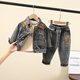 Disney (Disney) Boys Spring and Automn Suit à la mode Little Boys Denim Suit 2025 Nouveaux vêtements pour enfants vêtements de bébé ensemble trois pièces Smoke Grey Two-Piece Set (manteau + pantalon) 100 Poids recommandé 3-4 ans 28-34 Jin [Jin est égal à 0,5 kg]