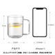 Fuguang high borosilicate glass flower tea cup single layer juice cup milk cup with handle and scale water cup for men and women