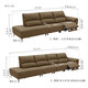 Gu Jia Home Furnishing (KUKA) Government Subsidy 0 Wall-Back Italian Light Luxury Electric Leather Free Living Function Sofa Head Layer Cowhide Living Room 6219 [Latte Coffee] Three-person right electric free lying left