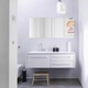 Chengai Mirror suave de espejo de espejo Autoadhesivo Sala de alquiler de alquiler Mirror acrílico Mirror de cuerpo completo sin punzón HD 30*30 Piece simple (esquinas redondeadas HD con adhesivo)