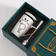 Huaming Fuguang simple ceramic water cup creative cup with lid and spoon office mug milk love smile mug + porcelain lid + porcelain spoon