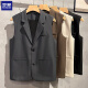 Chaleco de chaleco de chaleco de chaleco de romon chaqueta de chaleco para hombres insenty versátil versátil chaqueta de trabajo casual negro 3xl