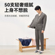 
Made in JD [10A Antibacterial] Class A first-class 50 pure cotton pajamas men's pajamas autumn and winter couples home clothes Shark gray XL