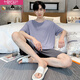 
Modal summer pajamas for men short-sleeved modal thin style for teenagers who are ice silk in summer can wear home clothes suits outside. Cool Modal ~ 686 L men (suggested height 170, weight 10