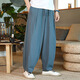 Pantalones de algodón y lino al estilo chino aclosmil Men Bloomers de rábano Bloomers japoneses